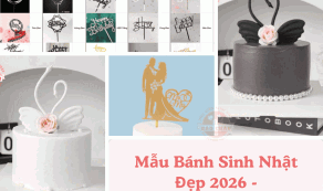 Mẫu Bánh Sinh Nhật Đẹp 2026 & Bí Quyết Chọn Phụ Kiện Trang Trí Đắt Giá
