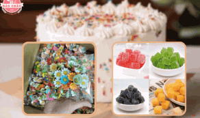 Phụ Kiện Hoa Lá Cây & Kẹo Dẻo – Combo Decor Bánh Kem Linh Hoạt Quanh Năm