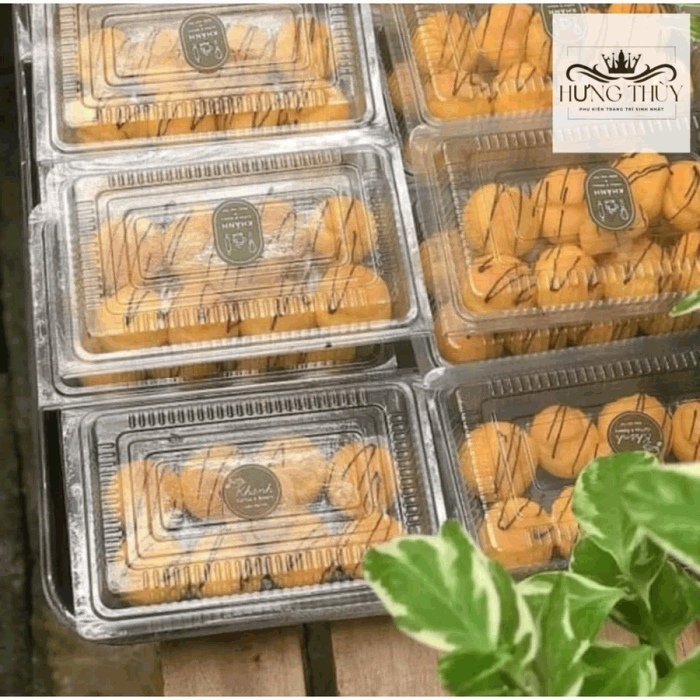 100 cái hộp nhựa nắp trong C55 - Hộp Đựng Bánh Kem