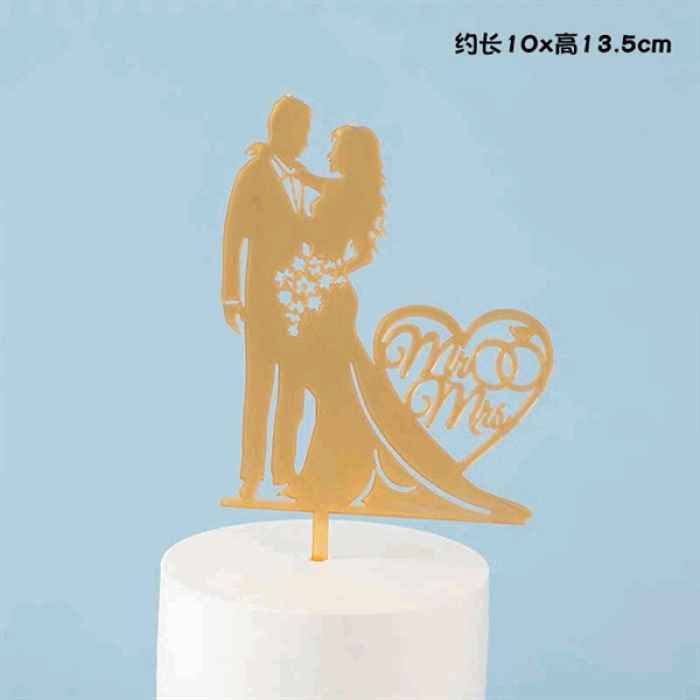 Thẻ Meka Cô Dâu - Chú Rể phụ kiện sinh nhật - decor bánh kem bánh sinh nhật