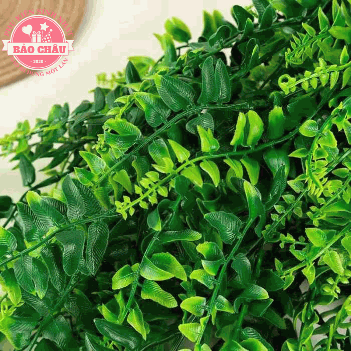 Combo 10 cành lá thanh hương nhựa trang trí bánh kem