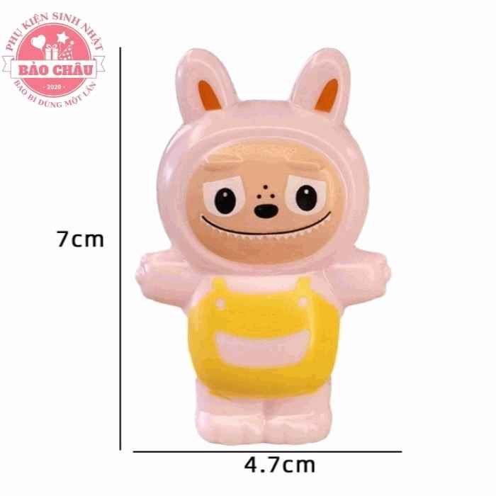 Bé LABUBU Hồng trang trí bánh sinh nhật, bé Labubu nước trang trí bánh kem 5.0