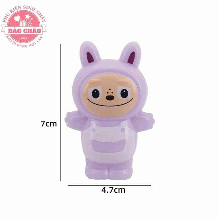 Bé LABUBU Tím trang trí bánh sinh nhật, bé Labubu nước trang trí bánh kem 5.0