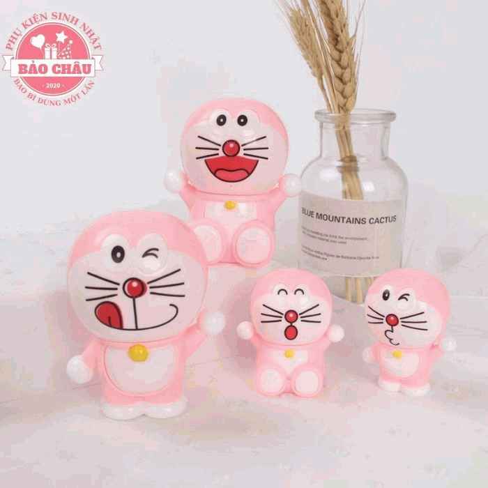 Bộ Doremon nhỏ (4con hồng) nhựa Phụ Kiện Trang trí bánh kem bánh sinh nhật