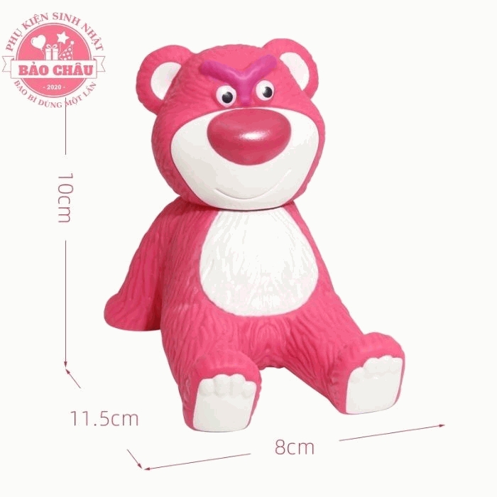 Gấu dâu Losto (cỡ đại) Mẫu trang trí bánh kem - Phụ kiện bánh kem