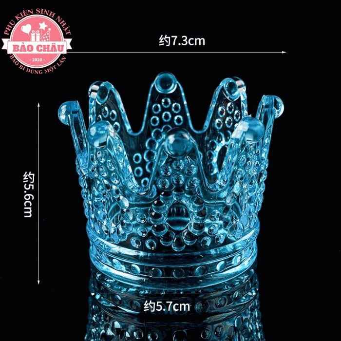 Vương Miện Xanh Mini - Phụ Kiện Trang Trí Bánh Kem