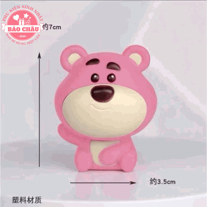 Gấu dâu Losto (béo nhạt) Mẫu trang trí bánh kem - Phụ kiện bánh kem