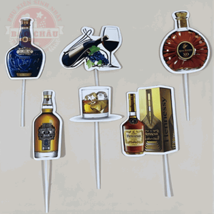 Cắm Giấy Rượu M1 - Trang trí bánh kem, bánh sinh nhật