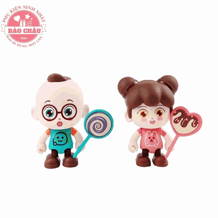 Em Bé Kẹo Mút - Phụ Kiện Trang Trí Bánh Kem