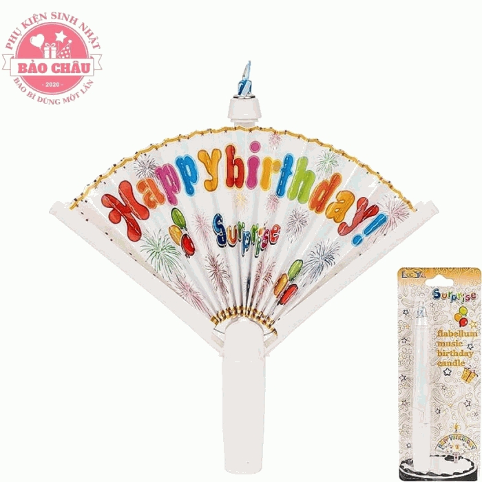Nến sinh nhật bất ngờ sáng tạo Nến quạt vui vẻ Nến trang trí bánh