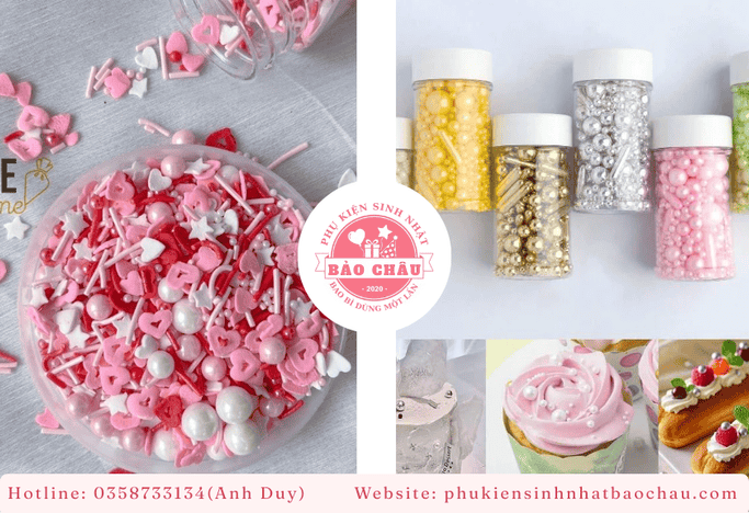 Cách Phối Hợp Kẹo Bi Đường (Cốm) Và Kem Tạo Hiệu Ứng Đẹp Mắt