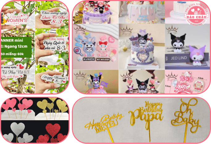 Top 10 Mẫu Topper Phụ Kiện Bánh Kem Dẫn Đầu Xu Hướng Năm 2026