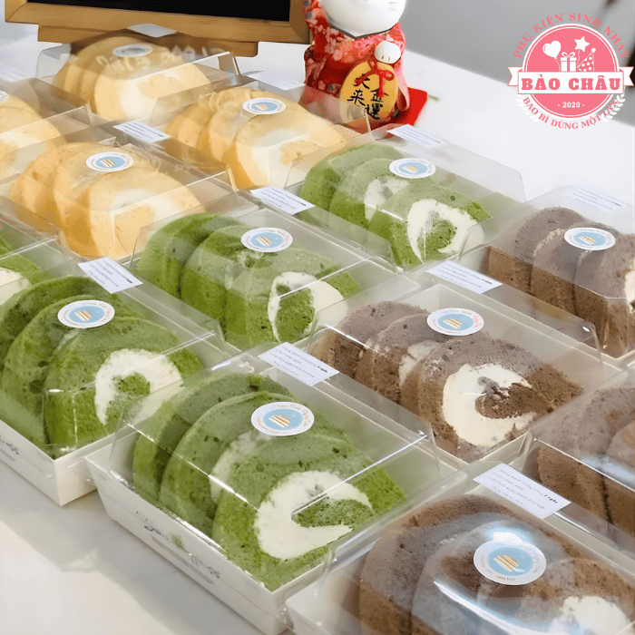 Tổng kho phụ kiện bánh kem Quận 12: Đầy đủ Hộp Mica, Hộp giấy và Túi dùng 1 lần.