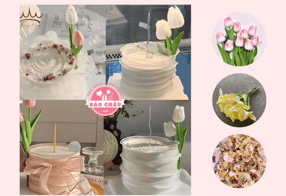 Phụ Kiện Hoa Tulip – Bí Quyết Decor Bánh Kem Sang Nhẹ, Thanh Lịch