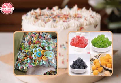 Phụ Kiện Hoa Lá Cây & Kẹo Dẻo – Combo Decor Bánh Kem Linh Hoạt Quanh Năm
