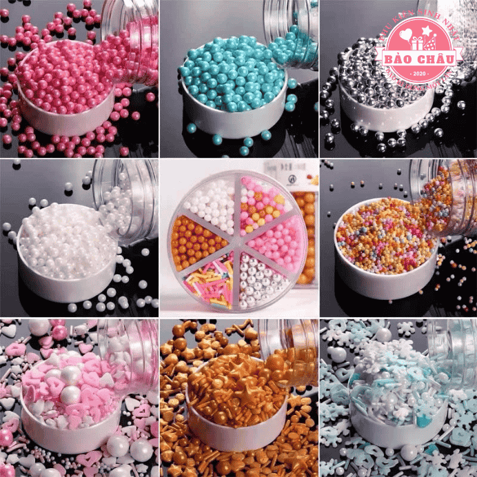 Kẹo Bi Đường Màu Sắc – Phụ Kiện Bánh Sinh Nhật Độc Đáo Cho Tiệm Bánh