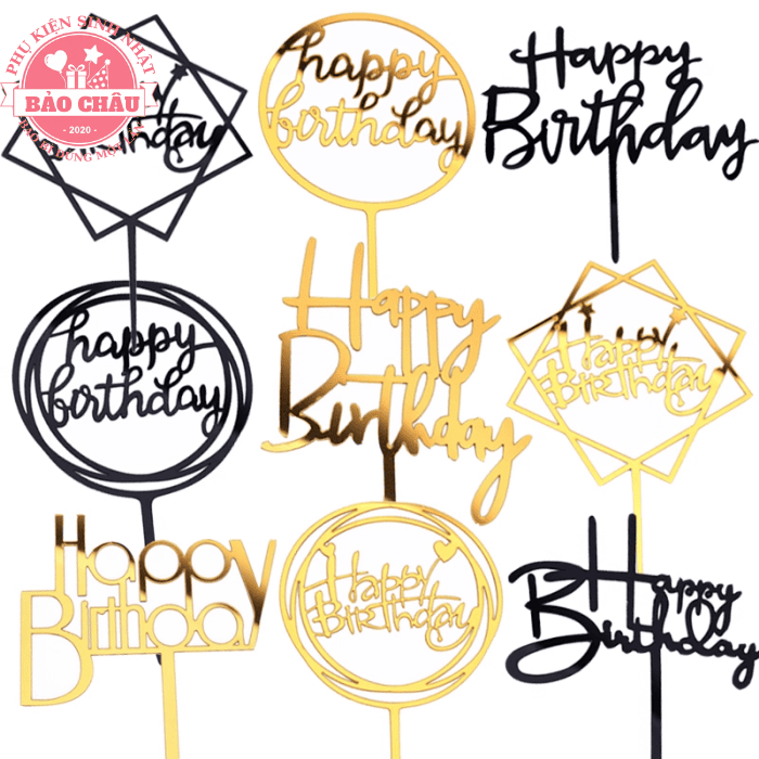 [Cập Nhật] Bảng Giá Phụ Kiện Trang Trí Bánh Sinh Nhật Hot 2026 Tại TP.HCM