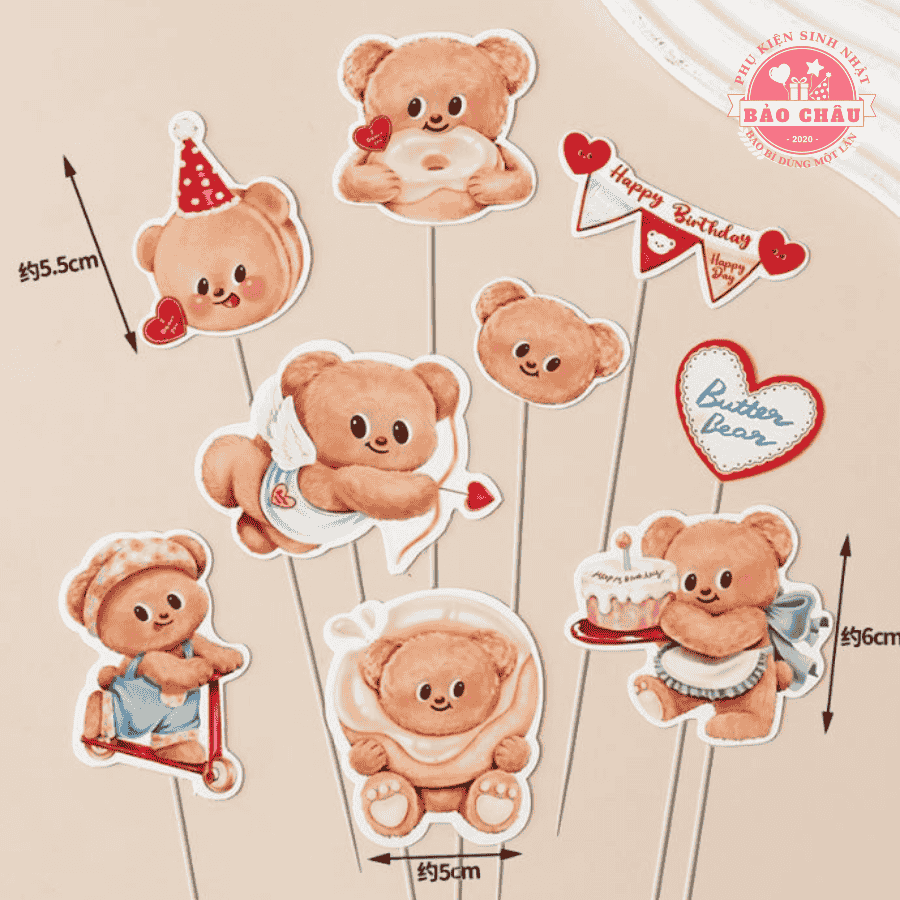 Topper & Phụ Kiện Bánh Sinh Nhật Mẫu Mới 2026: Định Hình Xu Hướng Trang Trí