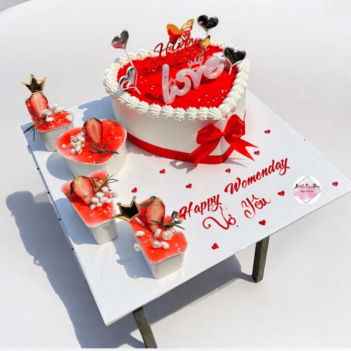 Set Phụ Kiện Trang Trí Bánh Kem 8/3 – Cake Topper Ngày Quốc Tế Phụ Nữ