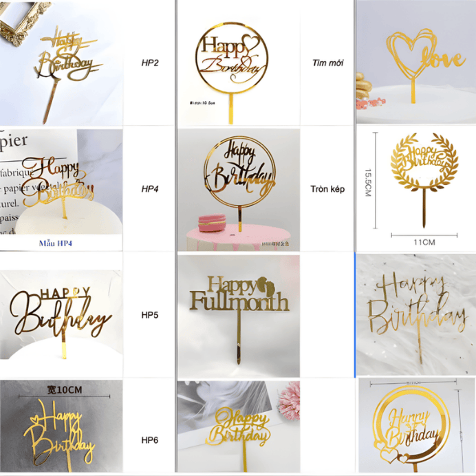 Top 50+ Phụ Kiện Trang Trí Bánh Sinh Nhật Đẹp Giá Rẻ Tại TP.HCM