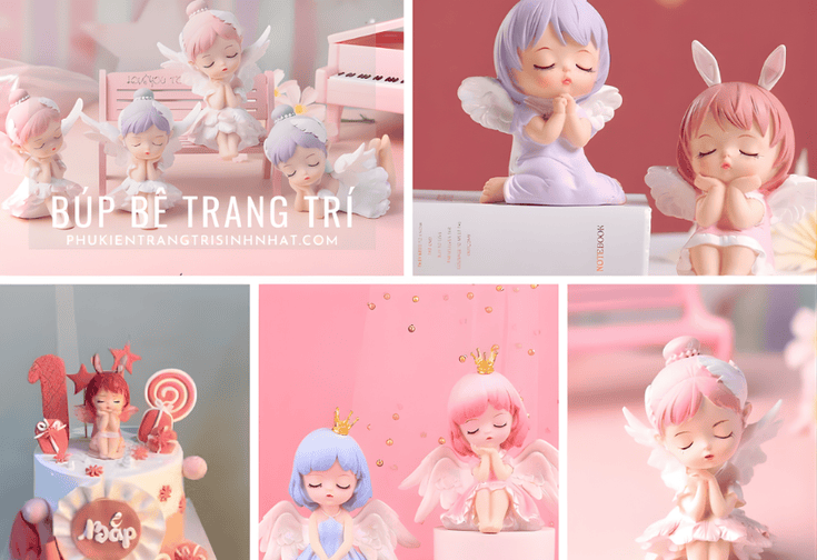 Bí Quyết Phối Tượng Em Bé, Topper & Nến Trang Trí Bánh Kem Đẹp Cho Tiệm Bánh