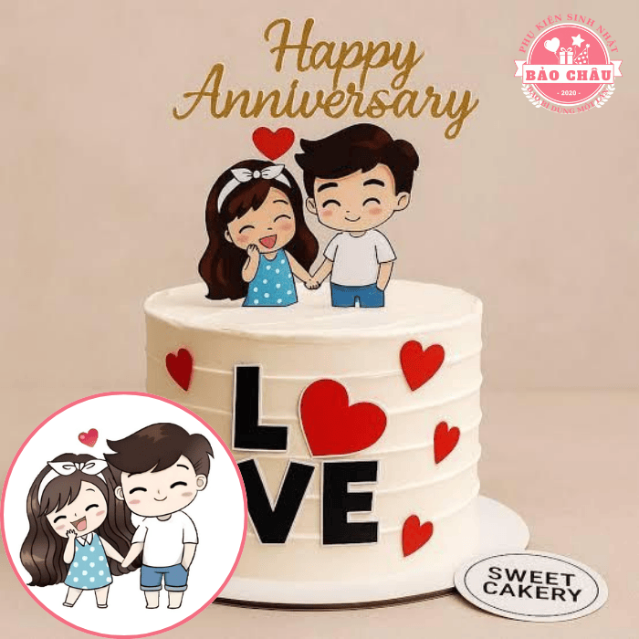 Top 5 Set Phụ Kiện Trang Trí Bánh Kem Hàn Quốc Minimalist Đang "Làm Mưa Làm Gió"