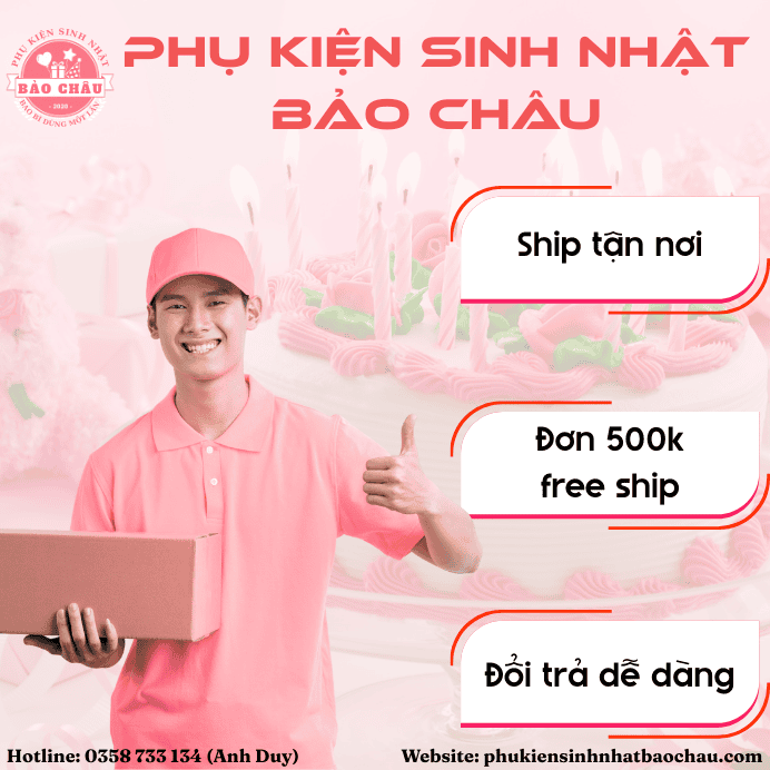 Dịch Vụ Giao Phụ Kiện Trang Trí Bánh Kem TPHCM, Biên Hòa Uy Tín