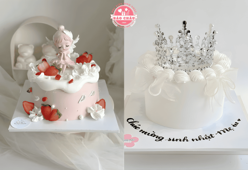 Ý Tưởng Trang Trí Bánh Kem Với Vương Miện & Tượng Em Bé – Hot Trend 2026